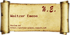 Waitzer Emese névjegykártya